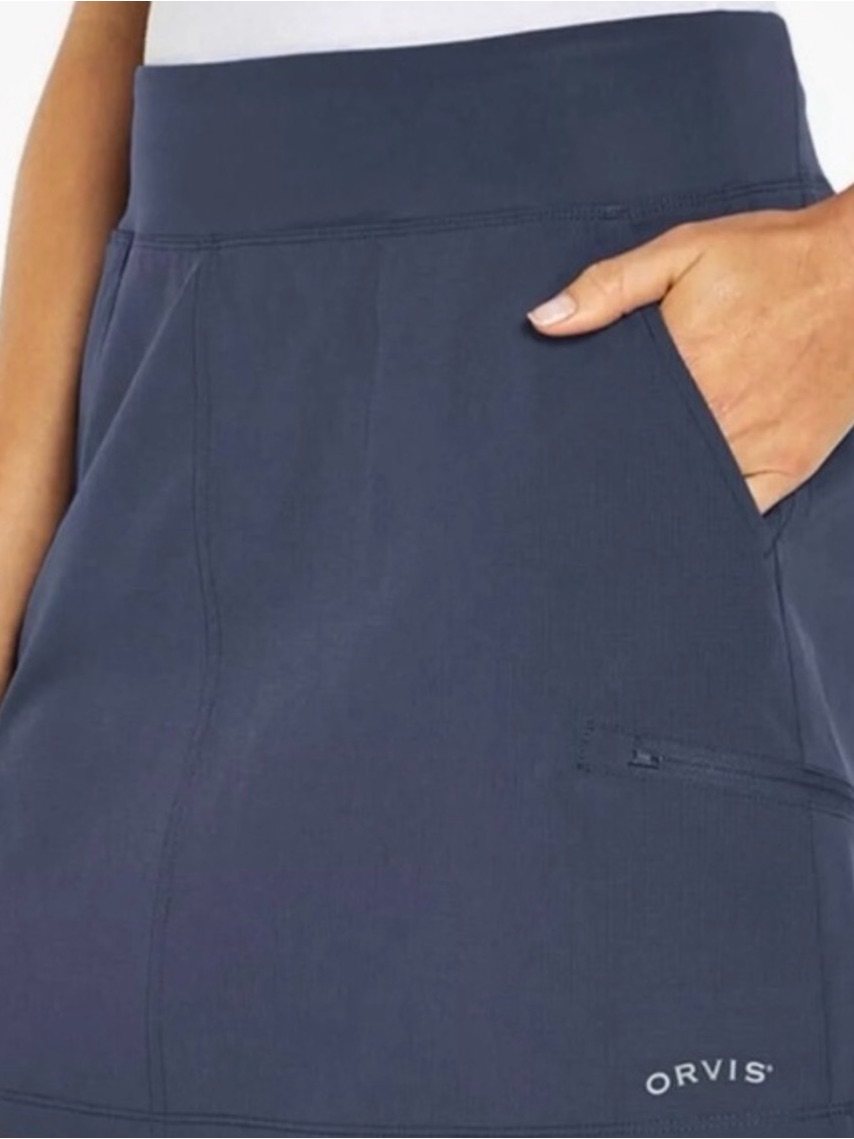 Orvis Women Blue Skort Skirt S Moisture Wicking Pickleball Tennis Hiking